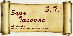 Savo Tasovac vizit kartica